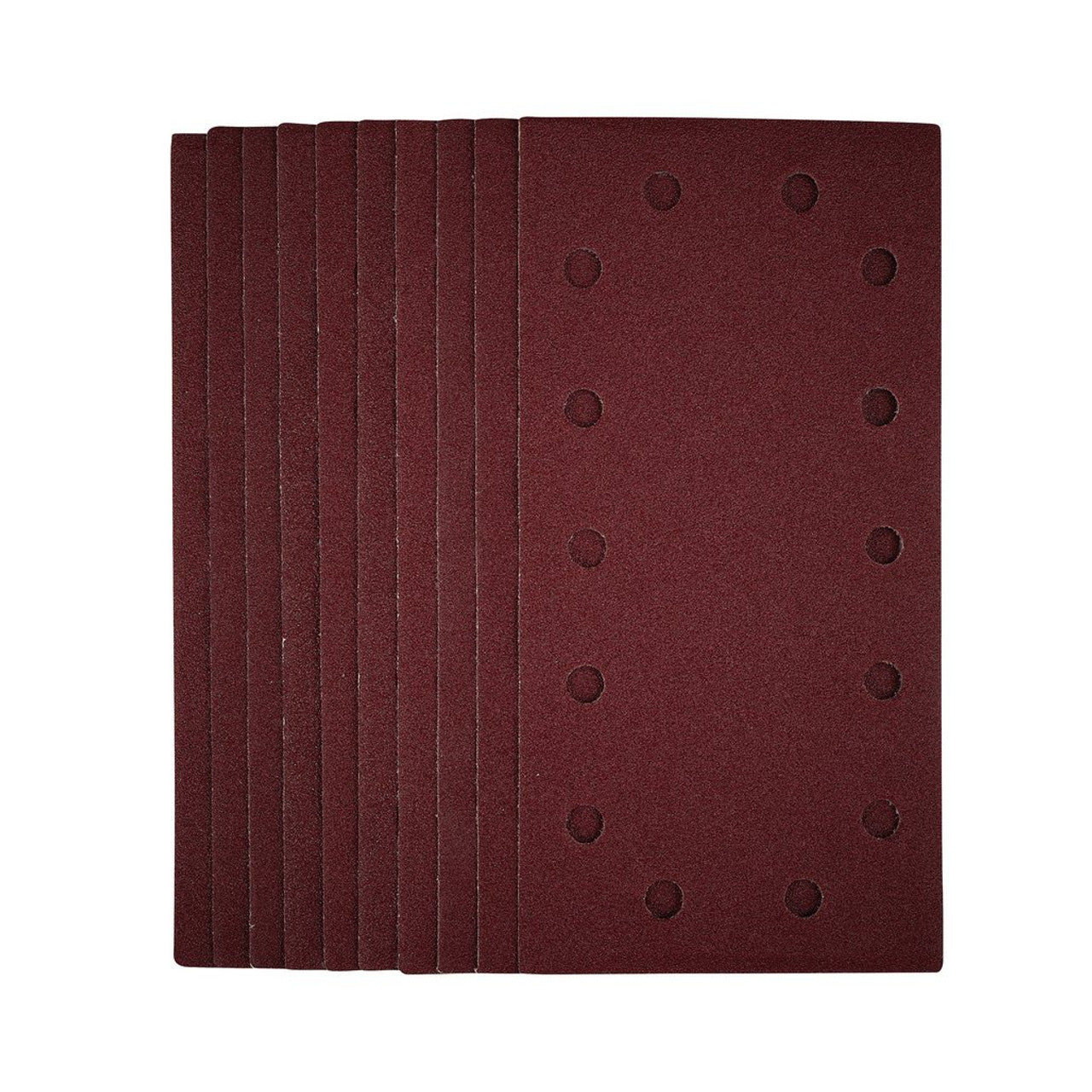 Draper Tools 1/2 Sanding Sheets 80 Grit Hook and Loop 115x230mm Pack of 10