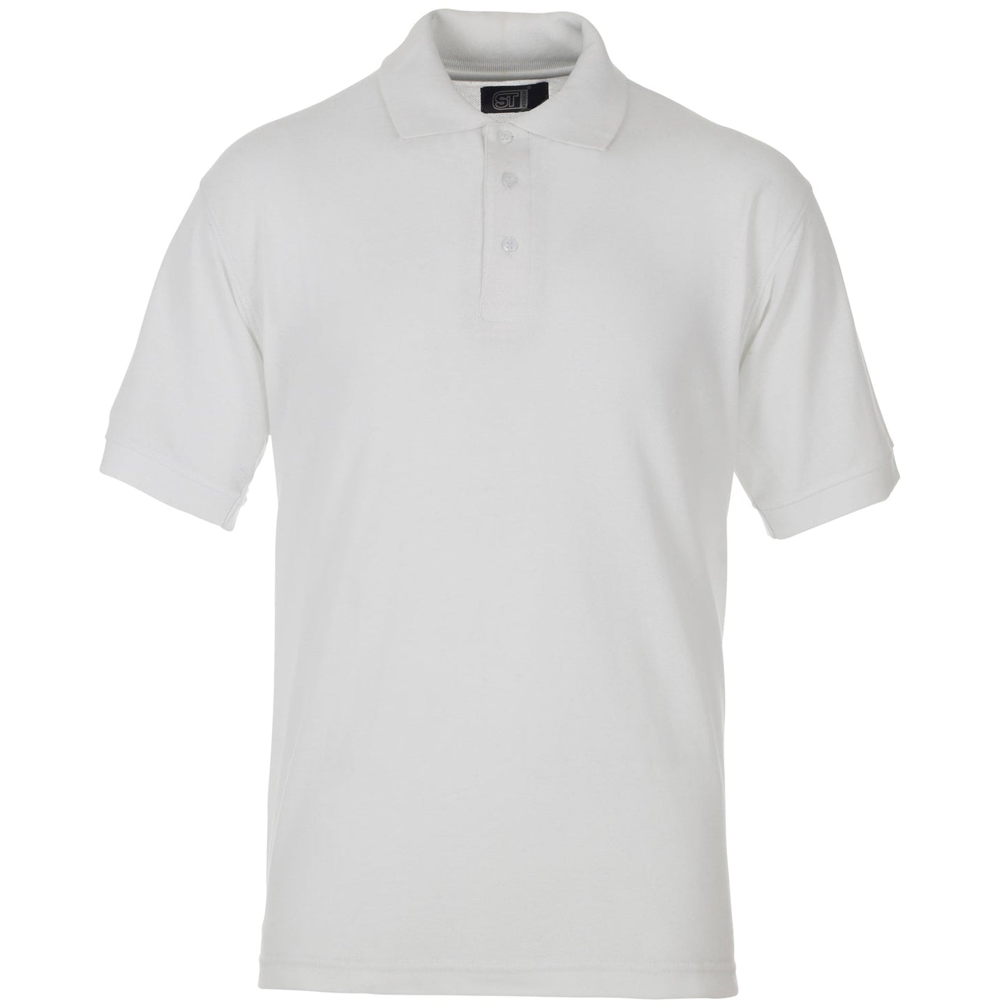 Supertouch Classic Polo Shirt Polycotton Ribbed Collar Black Navy Sizes S-XXL
