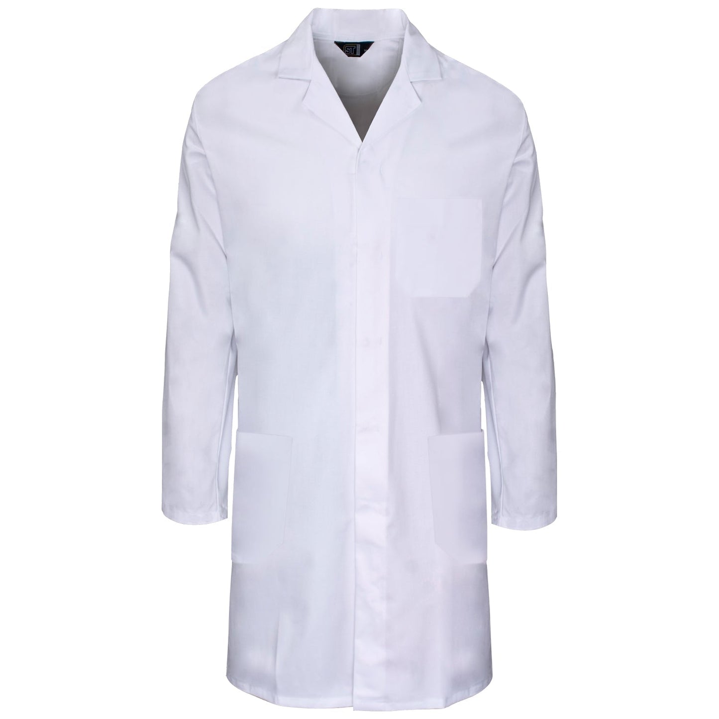 Supertouch Polycotton Lab Coat with Pockets - Blue, Navy, White Options