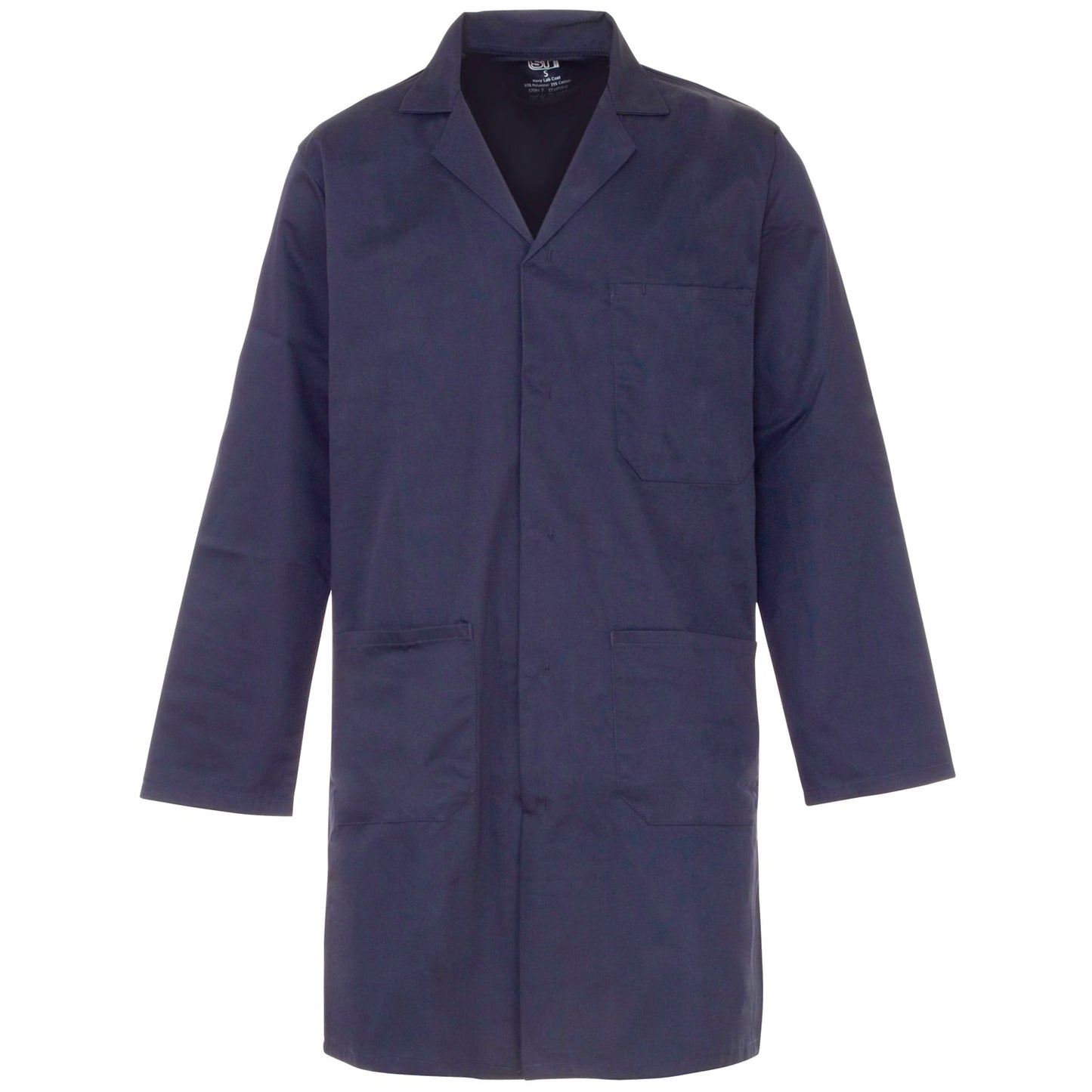Supertouch Polycotton Lab Coat with Pockets - Blue, Navy, White Options