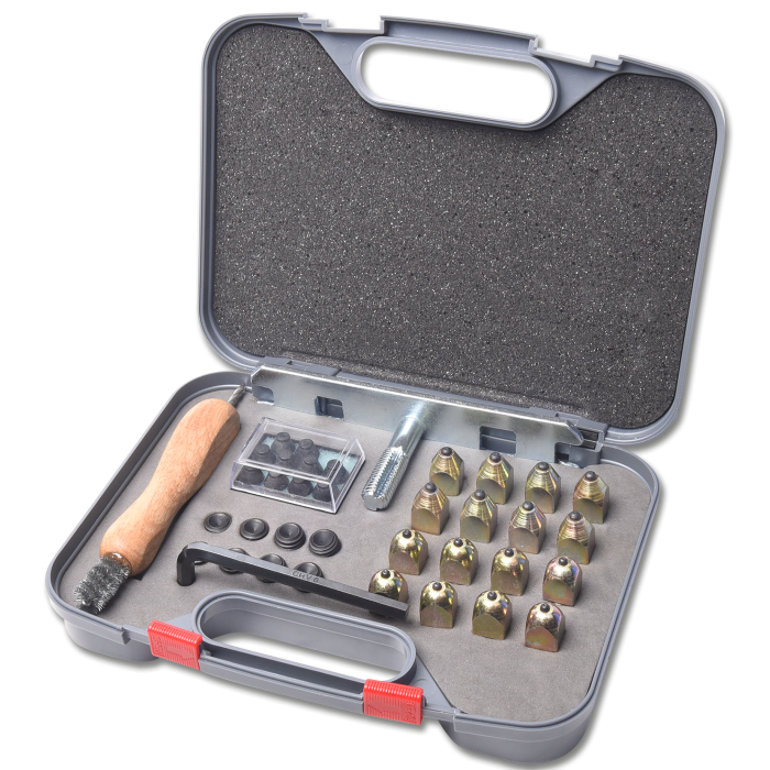Waldhausen Horse Stud Kit In Plastic Box With Threaded Studs and Tools