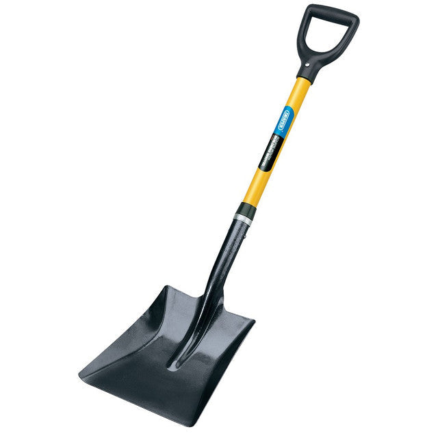 Draper Tools Square Mouth Builders Shovel Fibreglass Shaft 240mm Blade