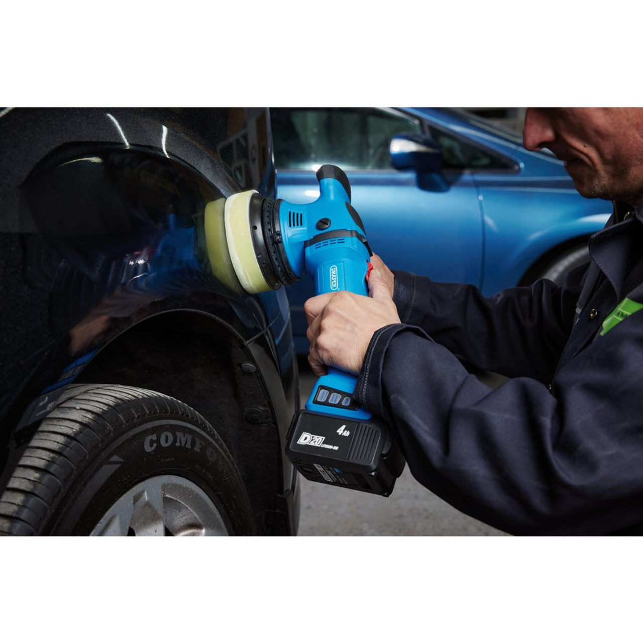 Draper D20 20V Brushless Random Orbit Polisher 125mm Cordless Tool Bare