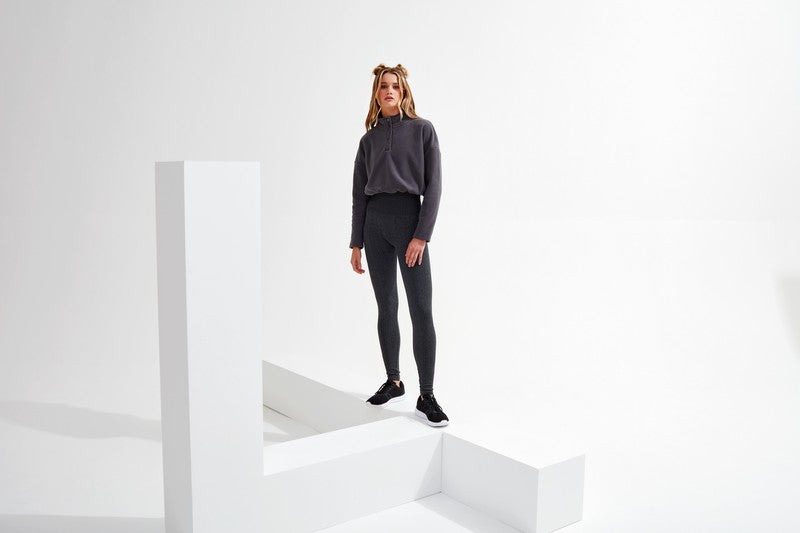 Women's TriDri Cropped Fleece High Neck Elasticated Waist Athleisure Top
