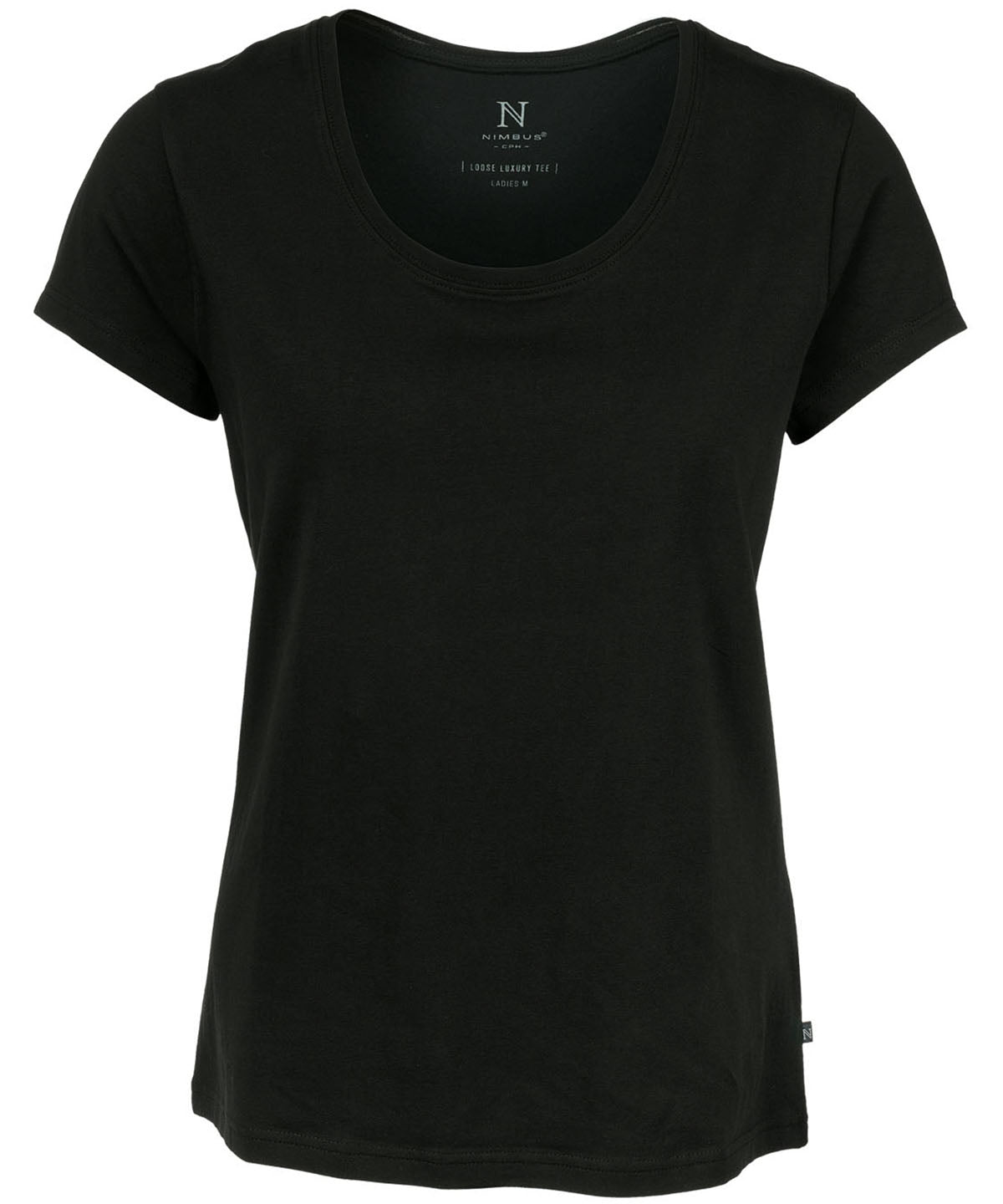 Nimbus Women's Montauk Essential Tee Slim Fit Organic Cotton Wide Neck