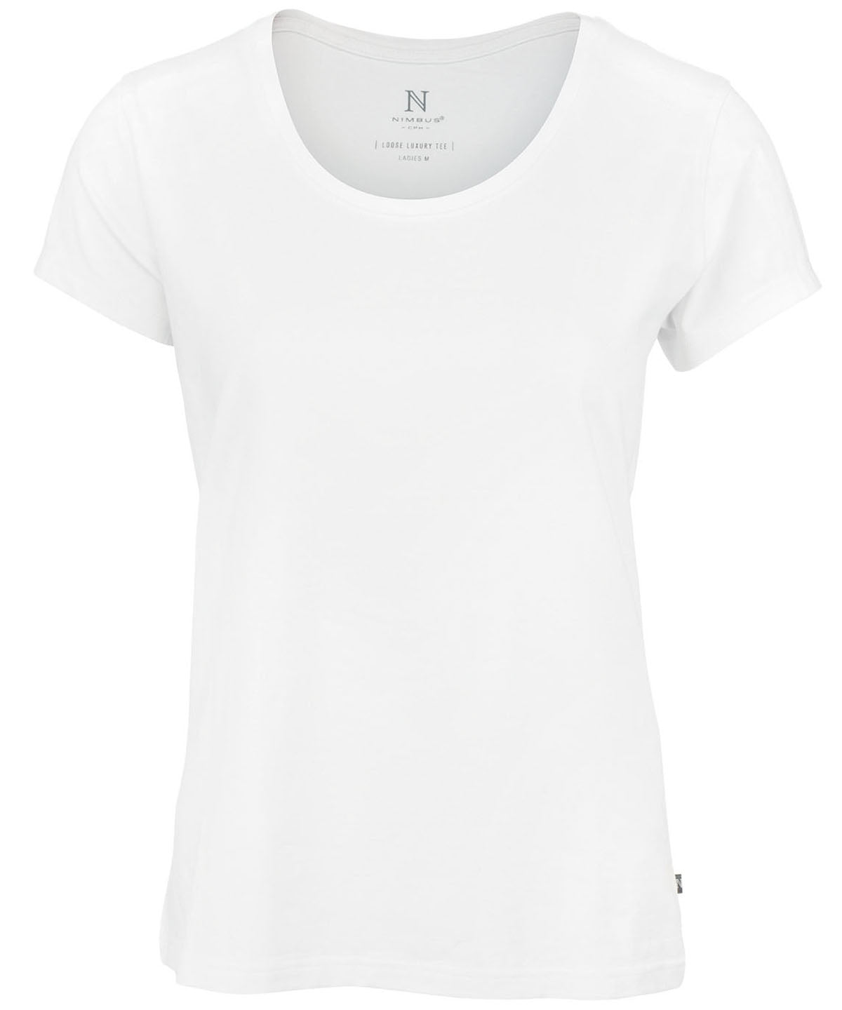 Nimbus Women's Montauk Essential Tee Slim Fit Organic Cotton Wide Neck
