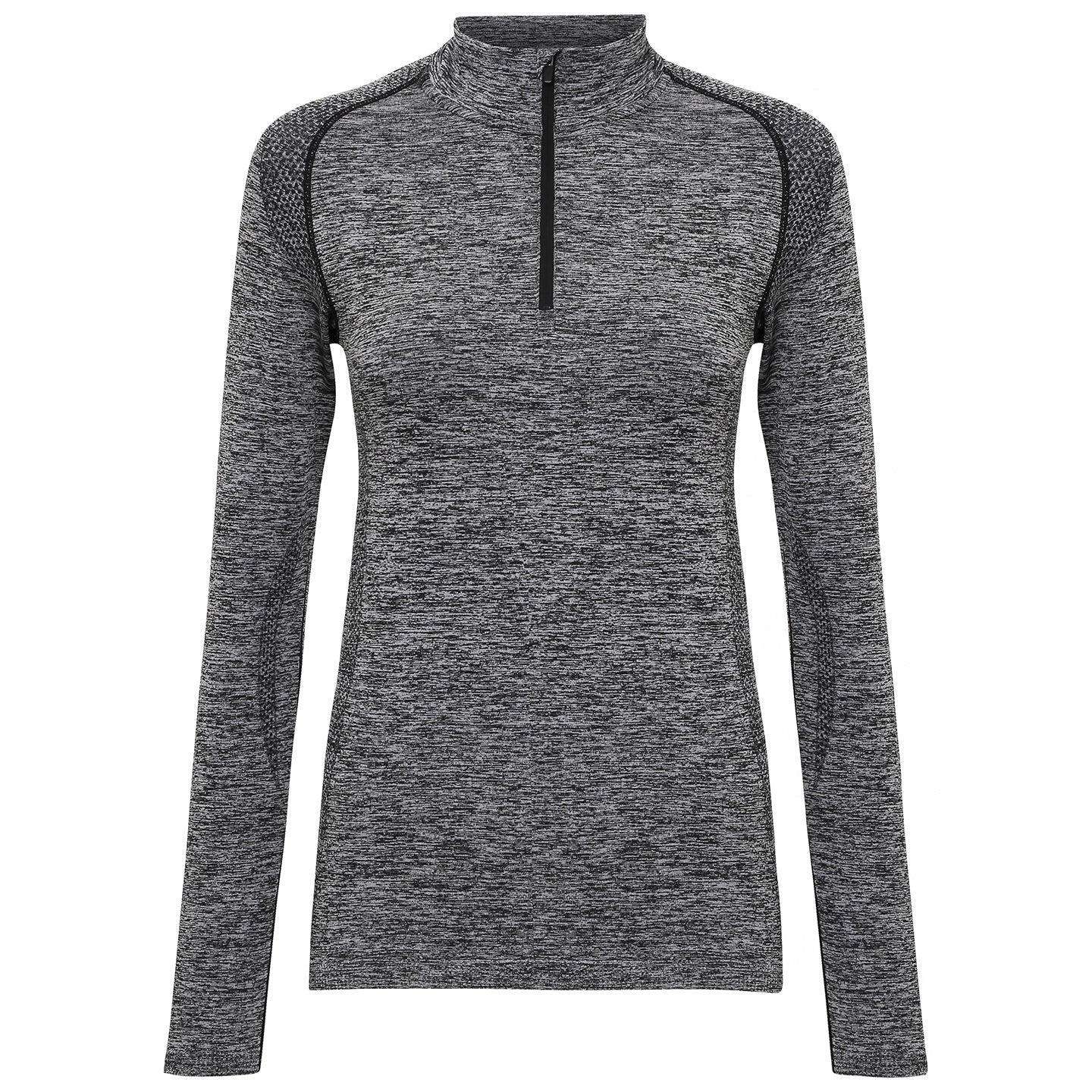 TriDri Women's Seamless 3D Fit Multi-Sport Performance Zip Top Long Sleeve