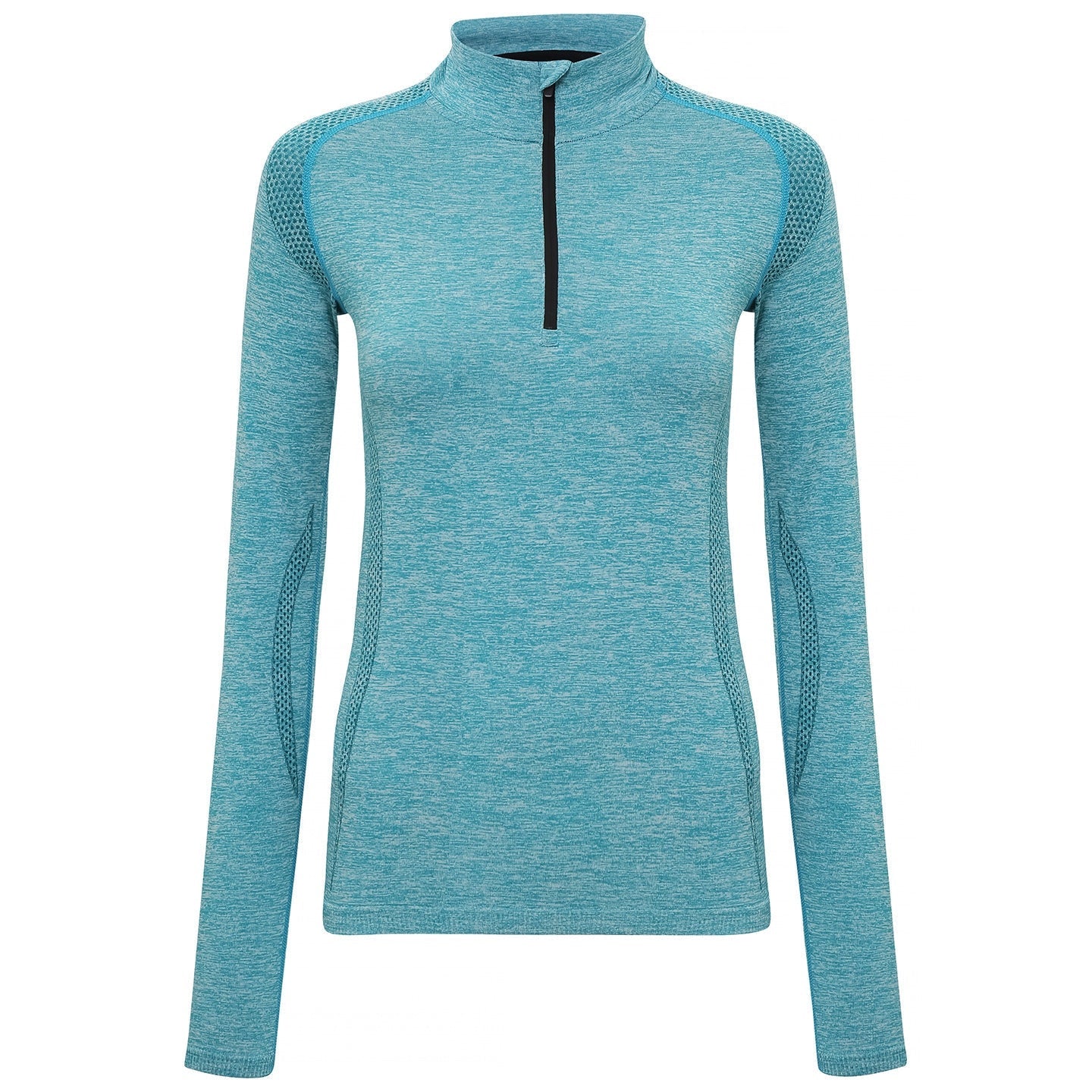 TriDri Women's Seamless 3D Fit Multi-Sport Performance Zip Top Long Sleeve