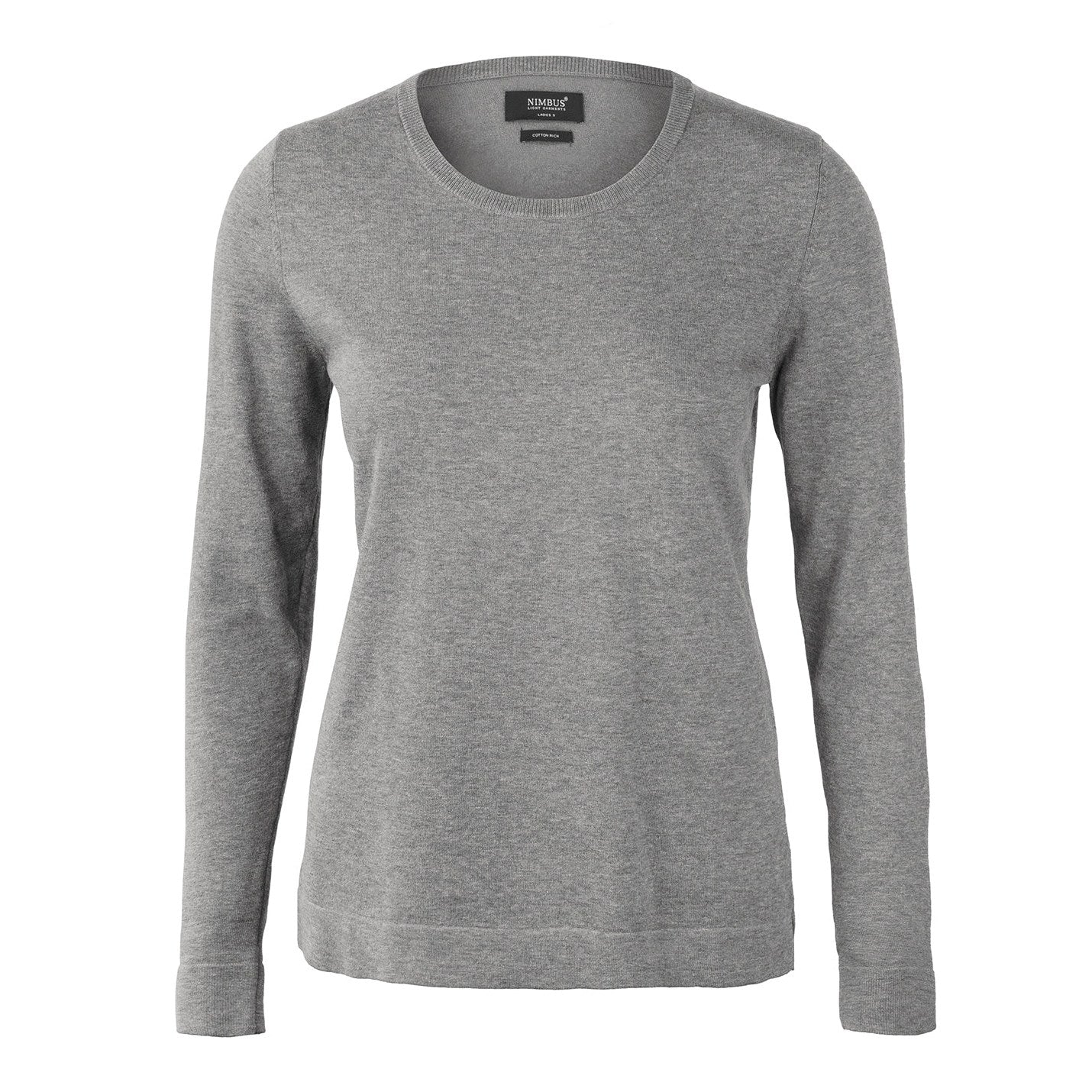 Nimbus Women's Brighton Elegant Round Neck Knit Top + Side Slit, Organic Cotton