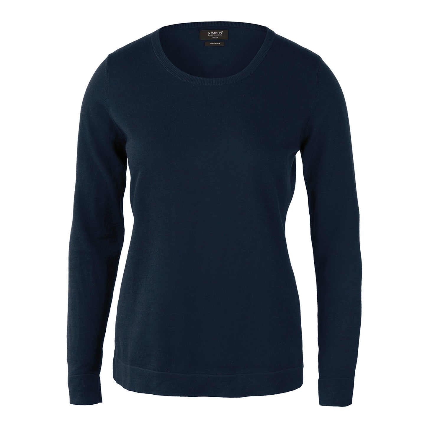 Nimbus Women's Brighton Elegant Round Neck Knit Top + Side Slit, Organic Cotton