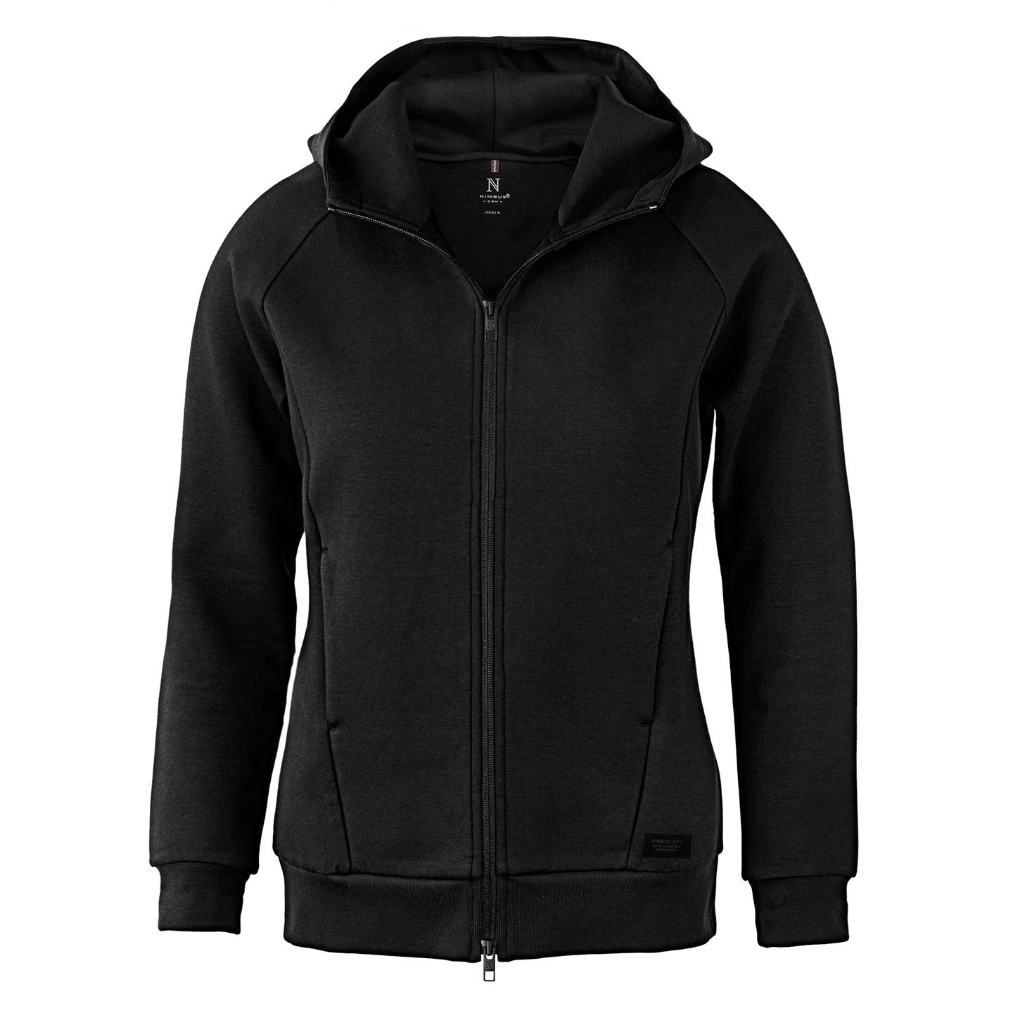 Nimbus Women's Hampton Premium Double-Faced Hoodie Organic Cotton YKK Zip