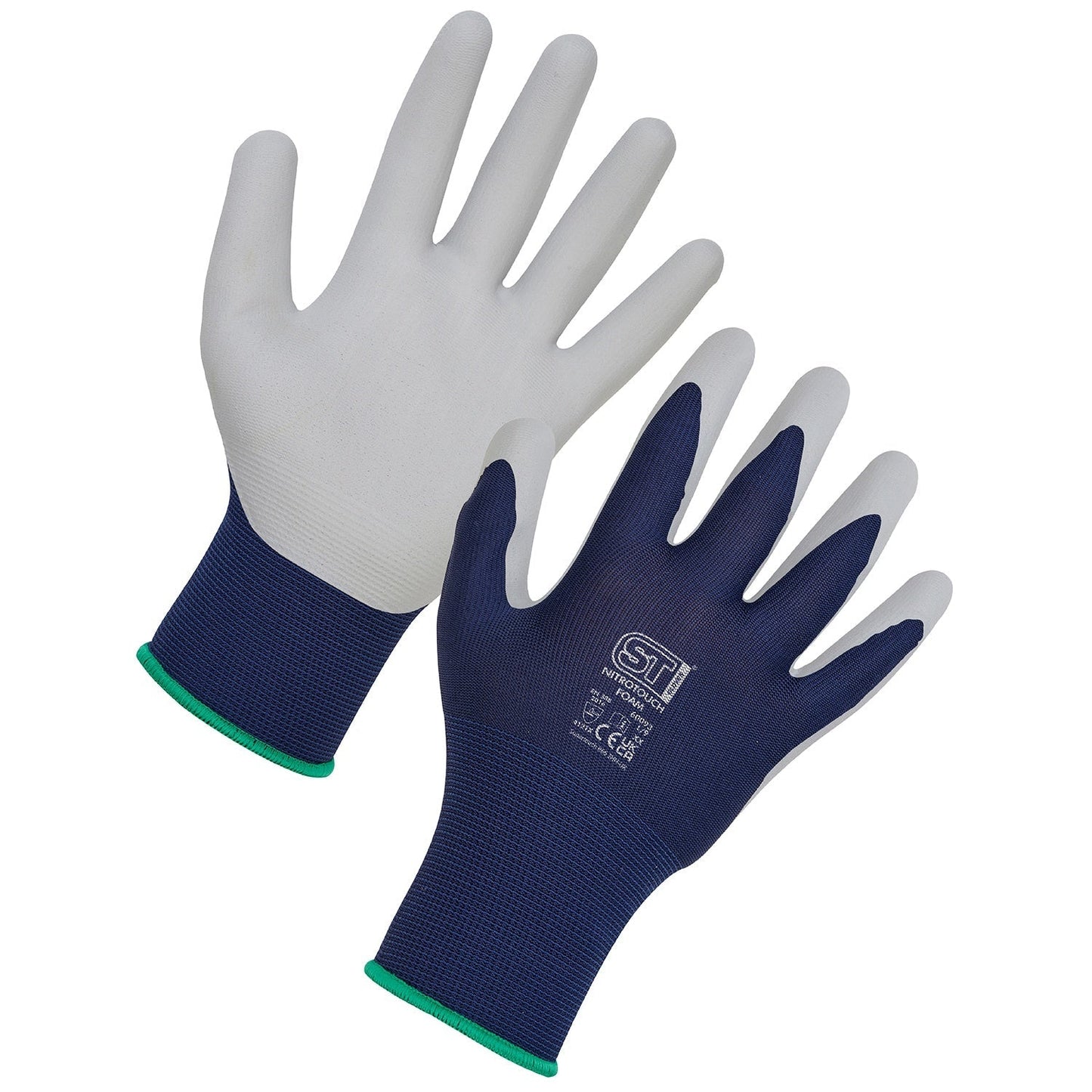 Supertouch Nitrotouch Foam Gloves Nitrile Grip High Dexterity 12 Pairs