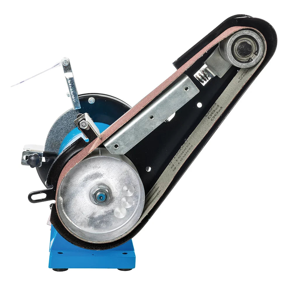 Silverline 240W Bench Grinder & Belt S&er 150mm with Tool Rests & Accessories