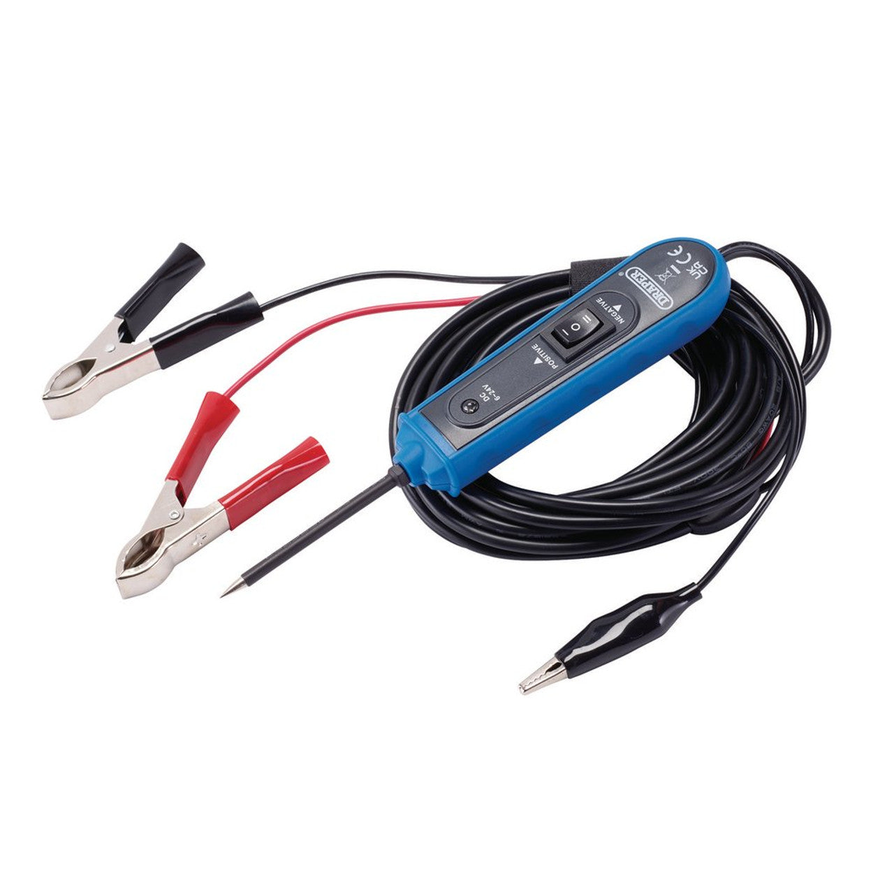 Draper Tools 6-24V Auto Probe DC Electrical Tester with LED Display & Cables