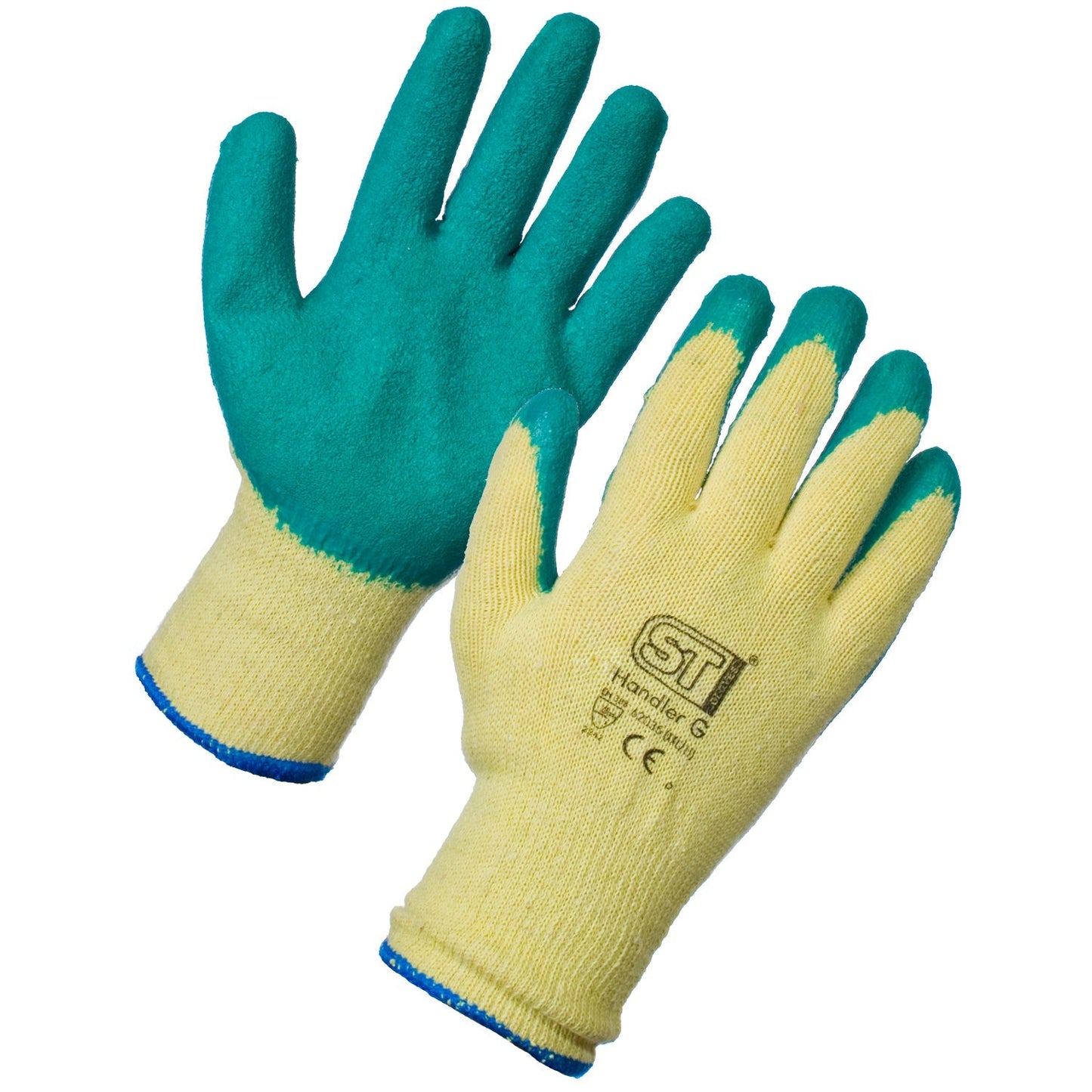Supertouch Handler Gloves Mixed Fibre Latex Palm Textured Grip 12 Pairs