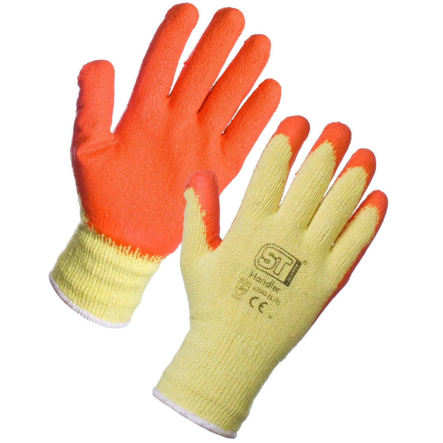 Supertouch Handler Gloves Mixed Fibre Latex Palm Textured Grip 12 Pairs