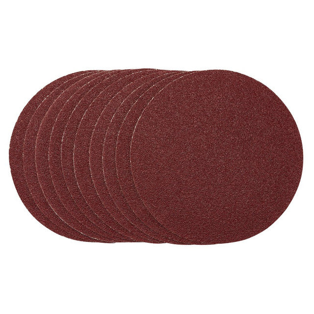 Draper Tools 150mm Sanding Discs 40 Grit PSA Pack of 10 for Wood Metal Plastic