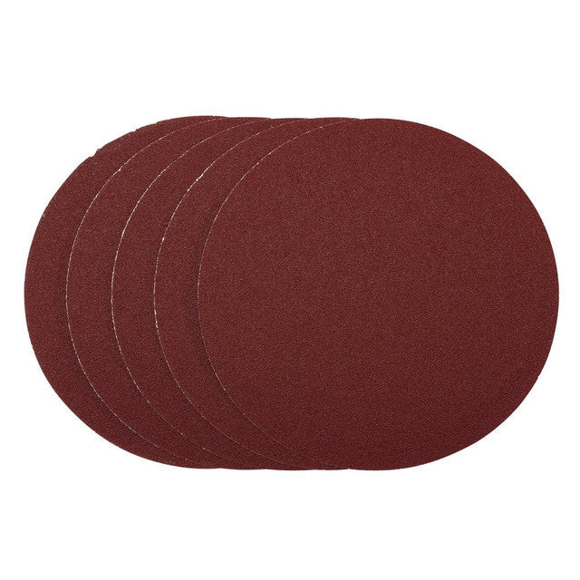 Draper Tools 200mm Sanding Discs 80 Grit PSA Pack of 5 for Wood Metal Plastic