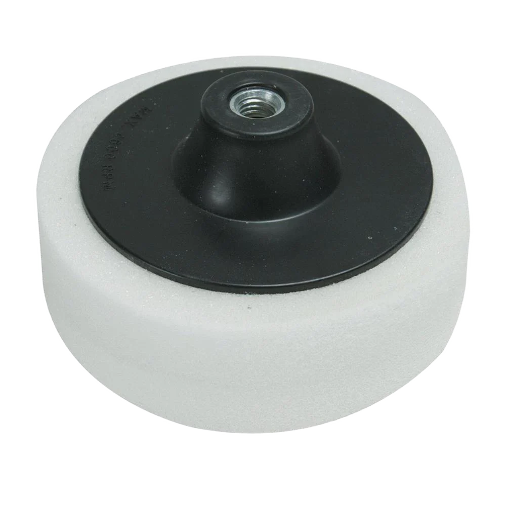 Silverline M14 Foam Polishing Head 150mm Firm White for Automotive Marine Use