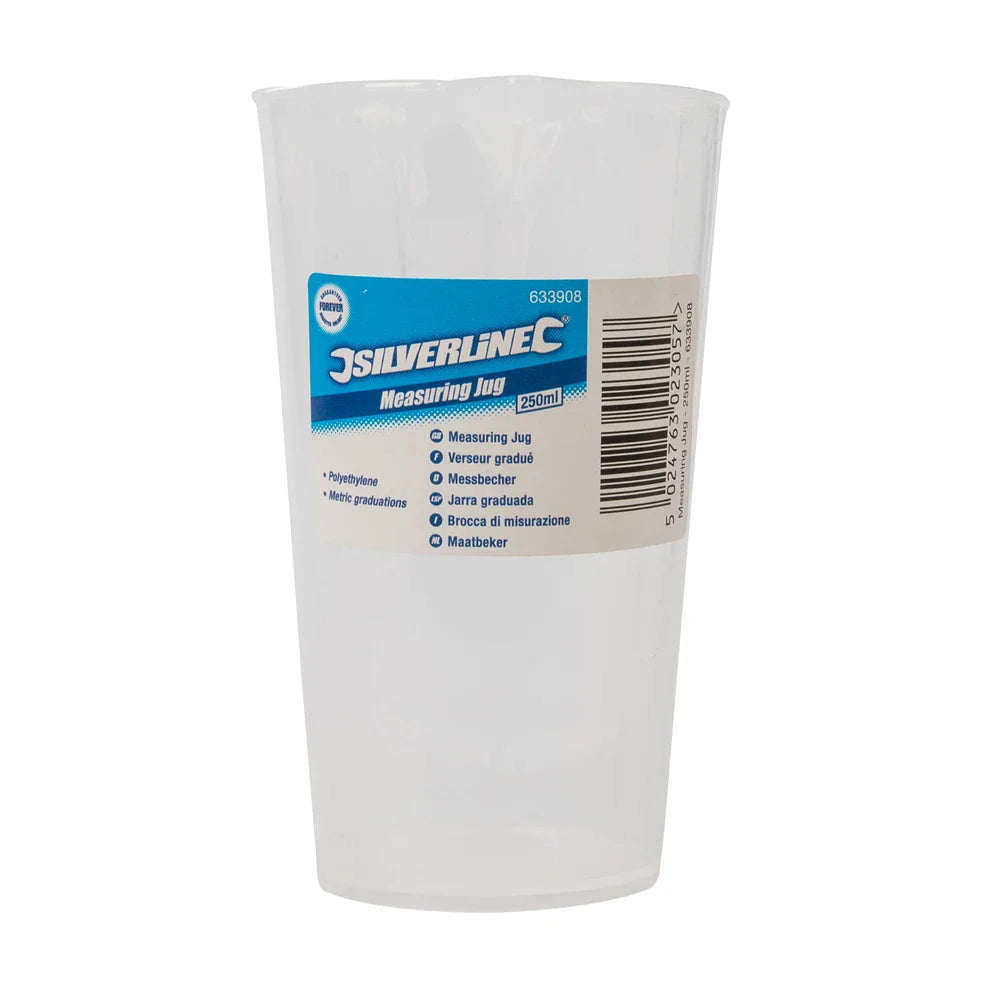 Silverline Measuring Jug 1L Polyethylene with Metric Graduations and Pouring Lip
