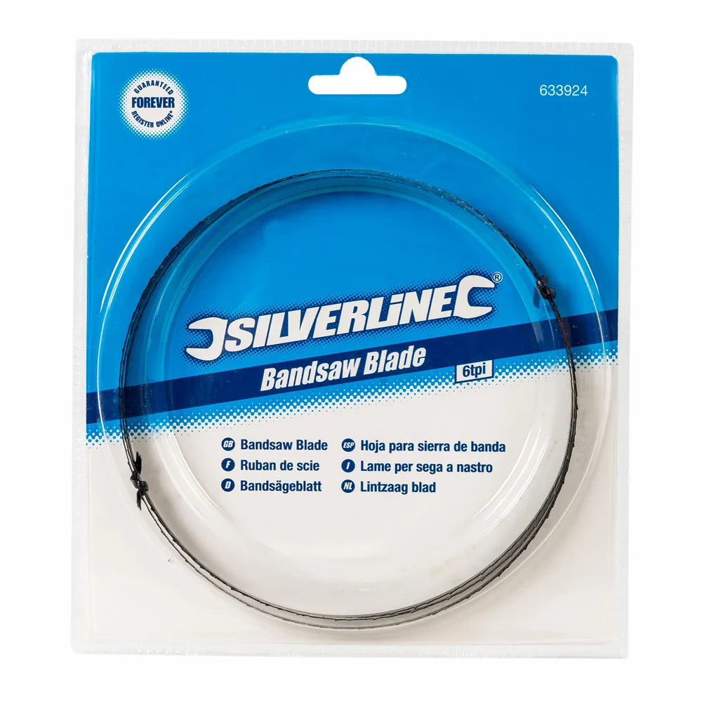 Silverline 6tpi Bandsaw Blade 1425mm CS80 Steel for Metal Plastic Wood