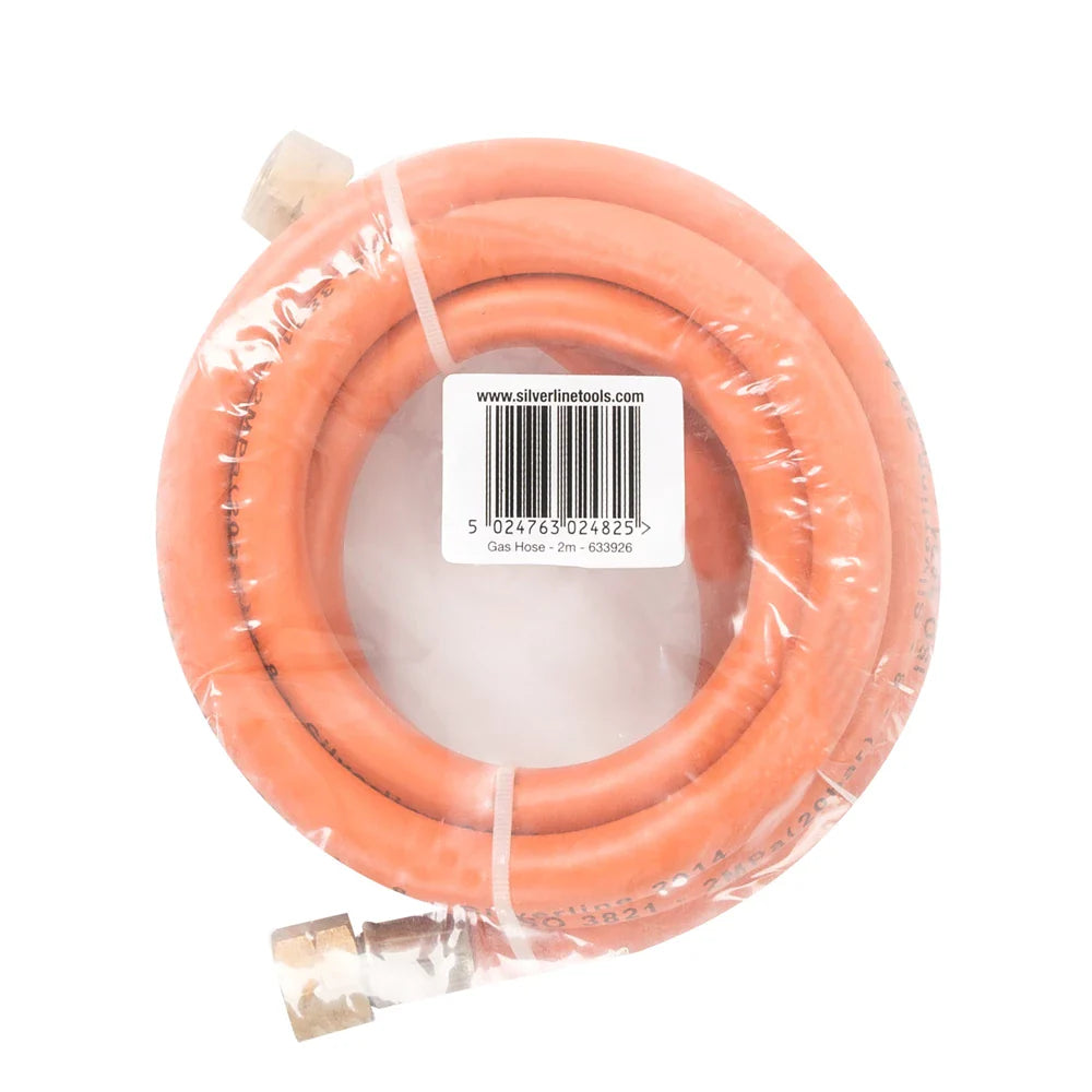 Silverline Gas Hose for Butane Propane with 3/8" Brass Connectors 20bar