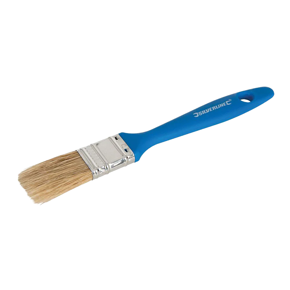 Silverline 12mm Disposable Paint Brush Pure Bristles Polymer Handle