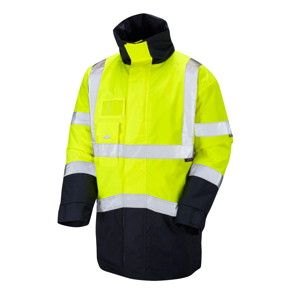Leo Workwear Marwood EcoViz 4K Baffle Lined Anorak with Reflective Tape