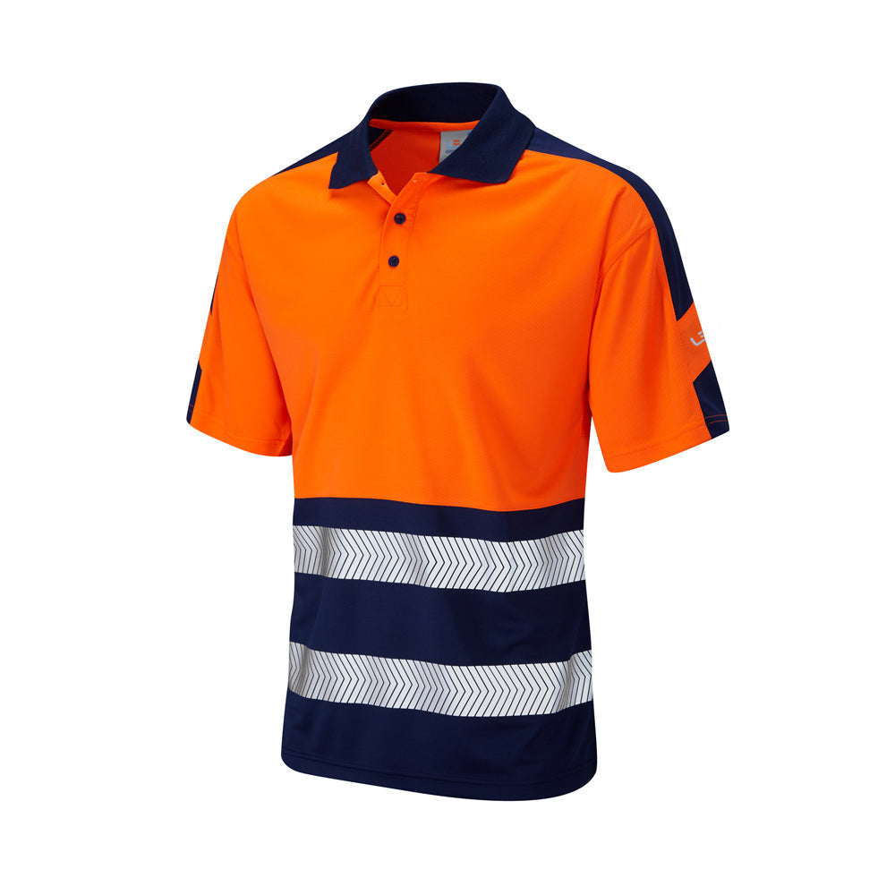 Leo Workwear EcoViz Performance Dual Colour Polo Shirt Breathable Lightweight