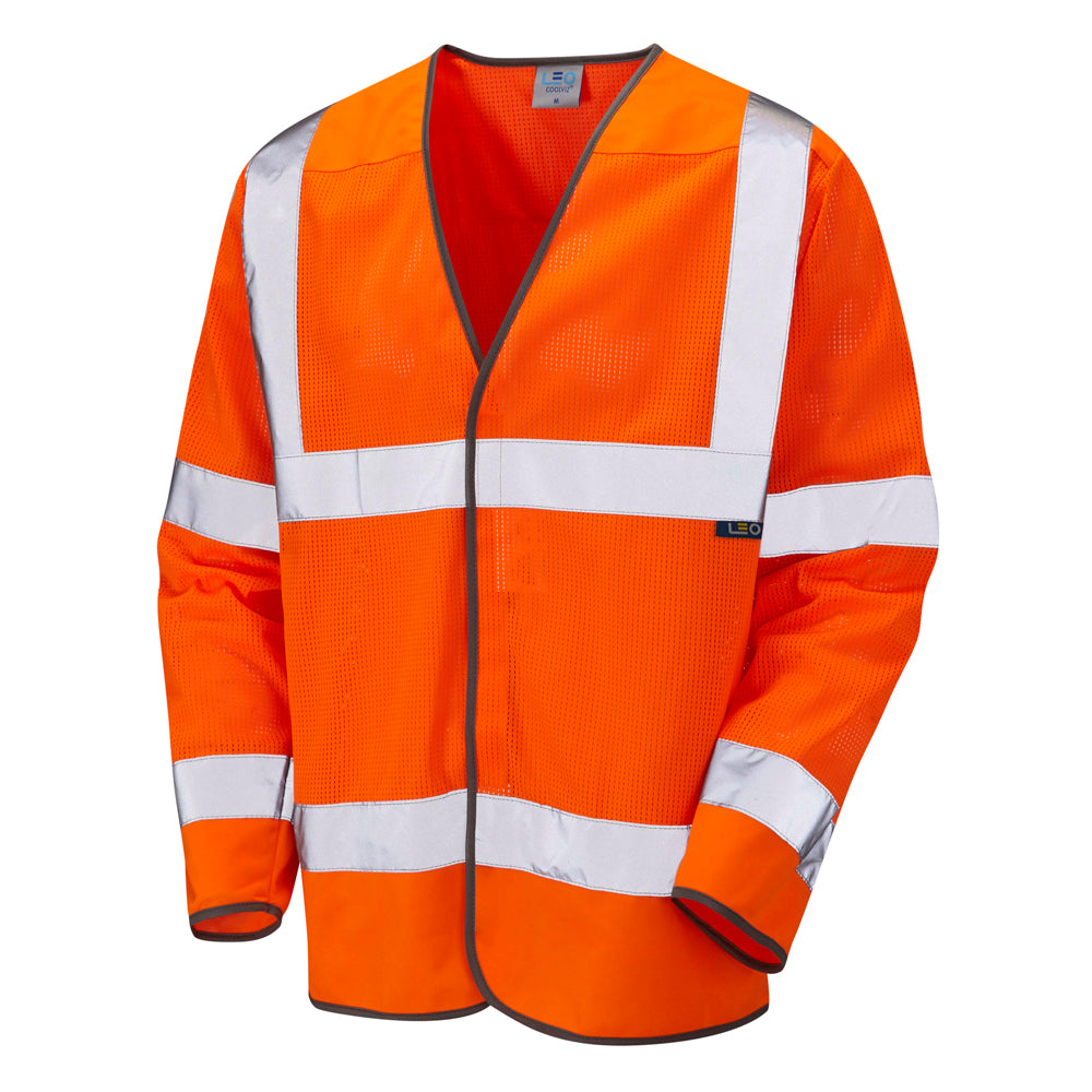 Leo Workwear FREMINGTON EcoViz Mesh Sleeved Waistcoat with Reflective Tape