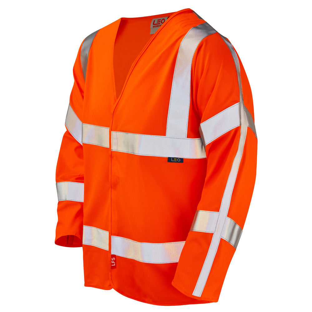 Leo Workwear Parkham EcoViz LFS Sleeved Waistcoat EN 14116 Flame Retardant