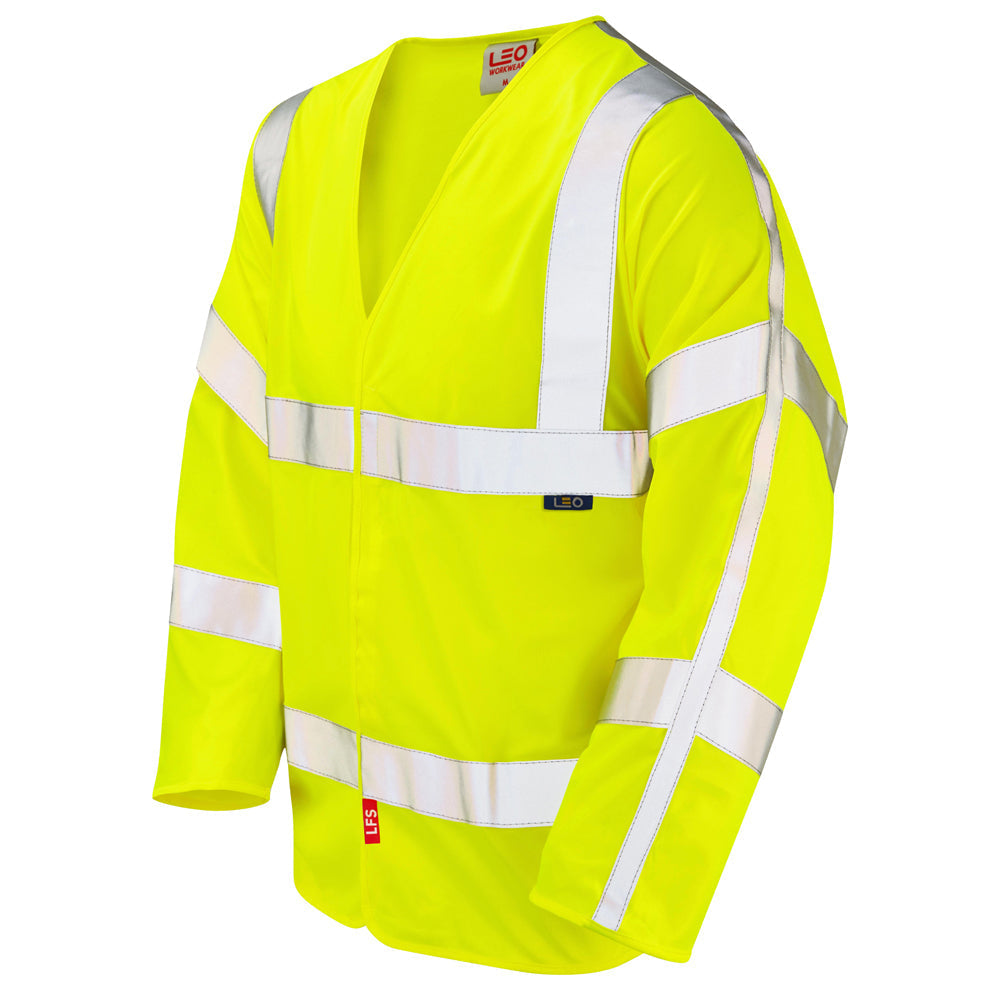 Leo Workwear Parkham EcoViz LFS Sleeved Waistcoat EN 14116 Flame Retardant