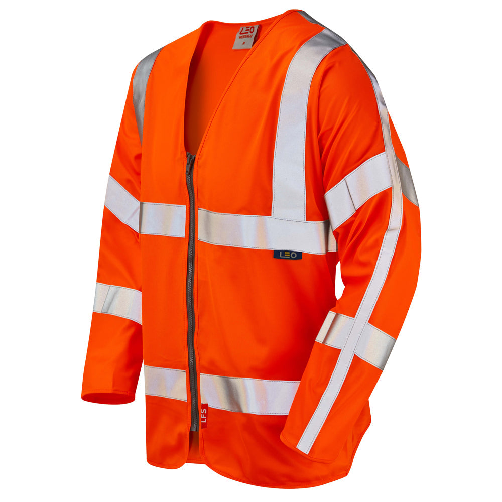 Leo Workwear Merton EcoViz Zipped Waistcoat EN 14116 Flame Retardant 25 Washes