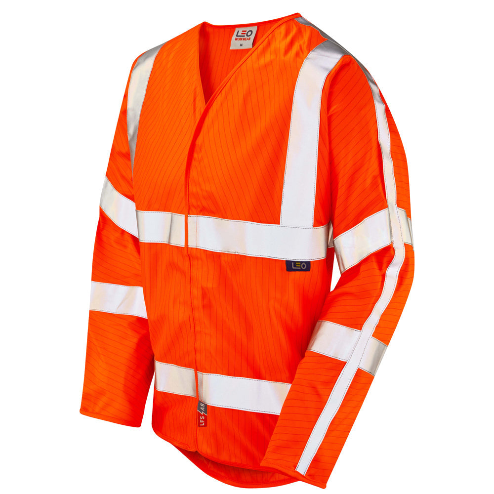 Leo Workwear EcoViz Sleeved Waistcoat EN 14116 Flame Retardant Safety Gear