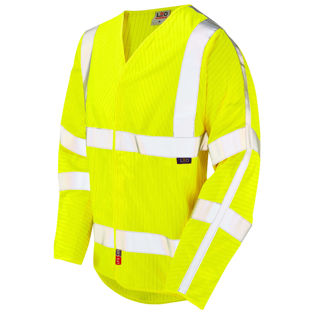 Leo Workwear EcoViz Sleeved Waistcoat EN 14116 Flame Retardant Safety Gear