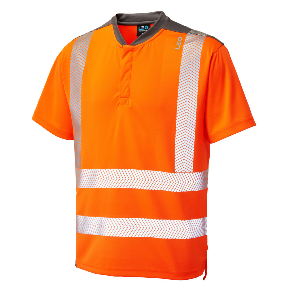 Leo Workwear EcoViz COOLMAX High Performance T-Shirt UPF 40+ Railway Standard
