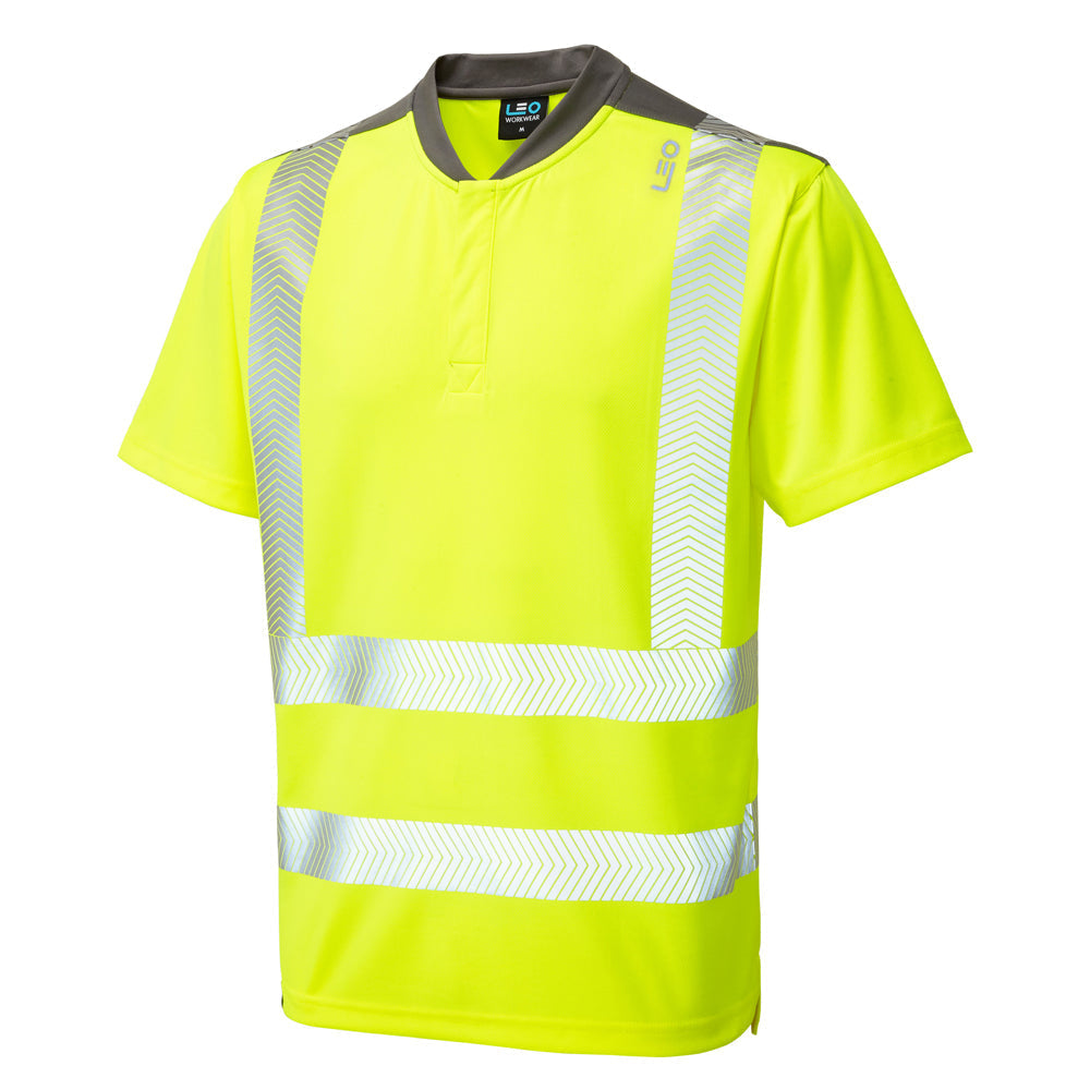 Leo Workwear EcoViz COOLMAX High Performance T-Shirt UPF 40+ Railway Standard
