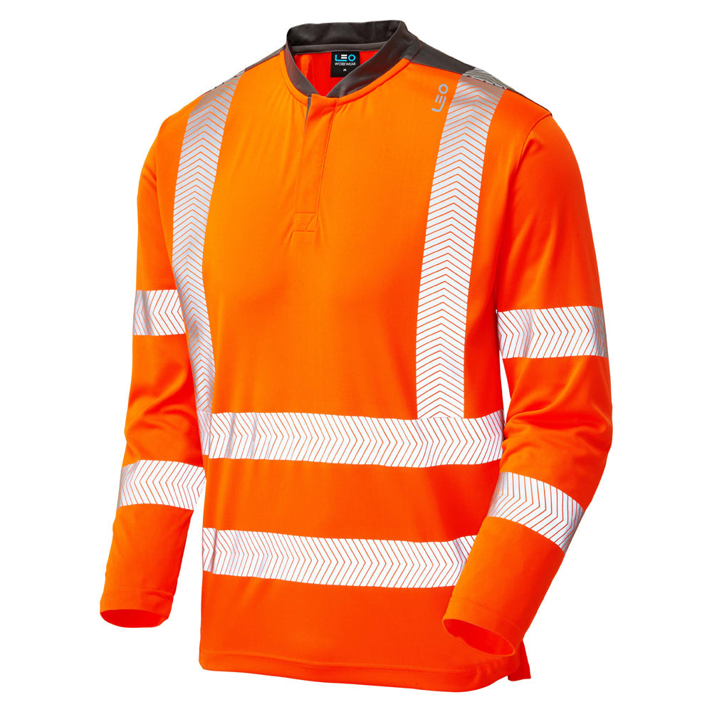 Leo Workwear EcoViz COOLMAX High Performance Sleeved T-Shirt UPF 40+ RIS-3279