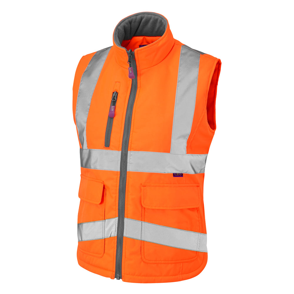 Leo Workwear EcoViz Women's Bodywarmer Water Repellent Warm Lining Pockets