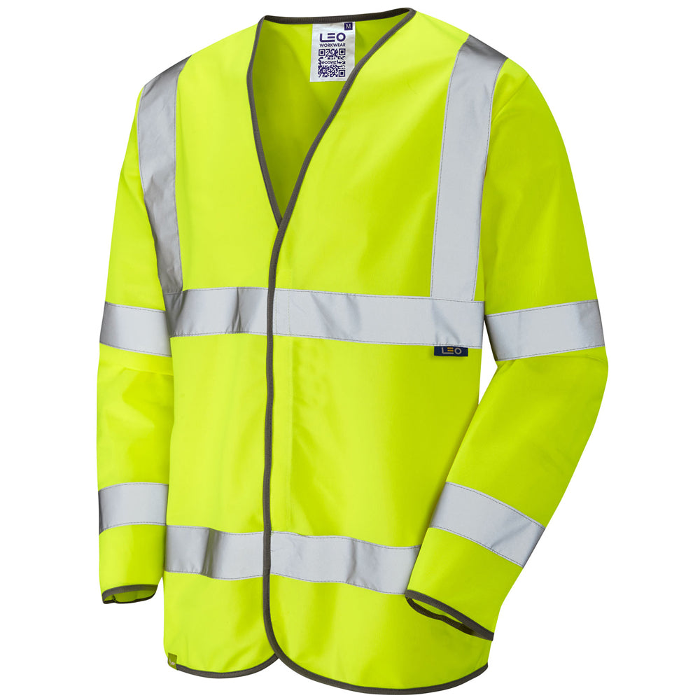 Leo Workwear EcoViz Sleeved Waistcoat Reflective Tape Lightweight Durable