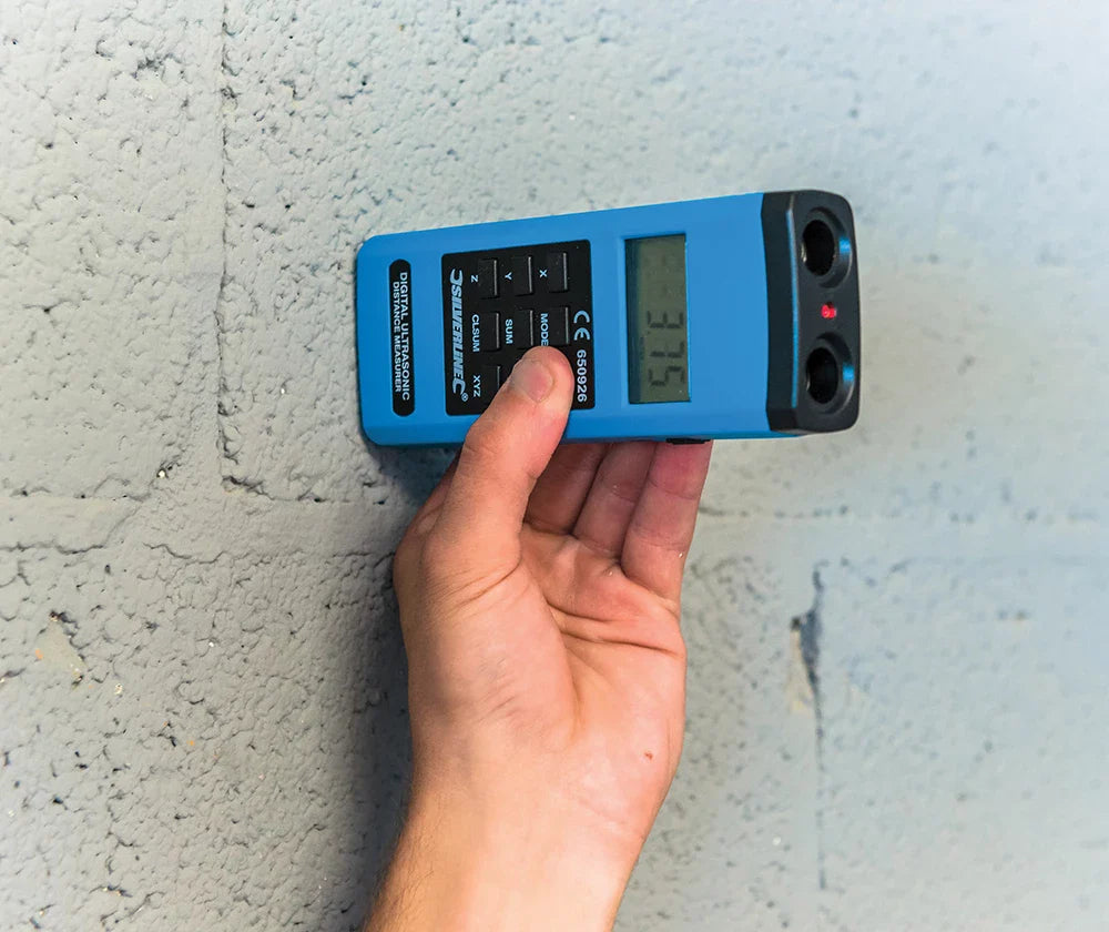 Silverline Digital Laser Range Measure 0.55-15m Area Volume Memory Function