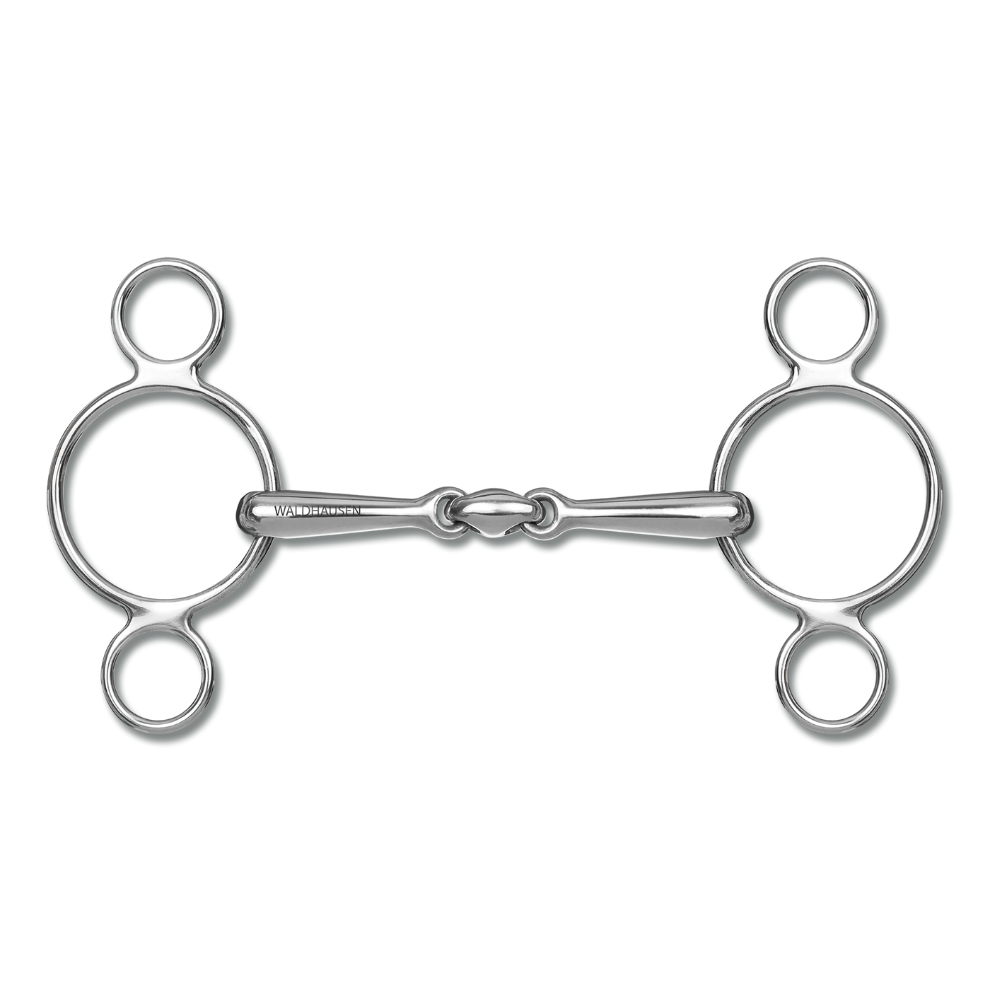 Waldhausen Horse Double Jointed 3-Ring Bit 3Ring Stainless Steel Tack Equipment