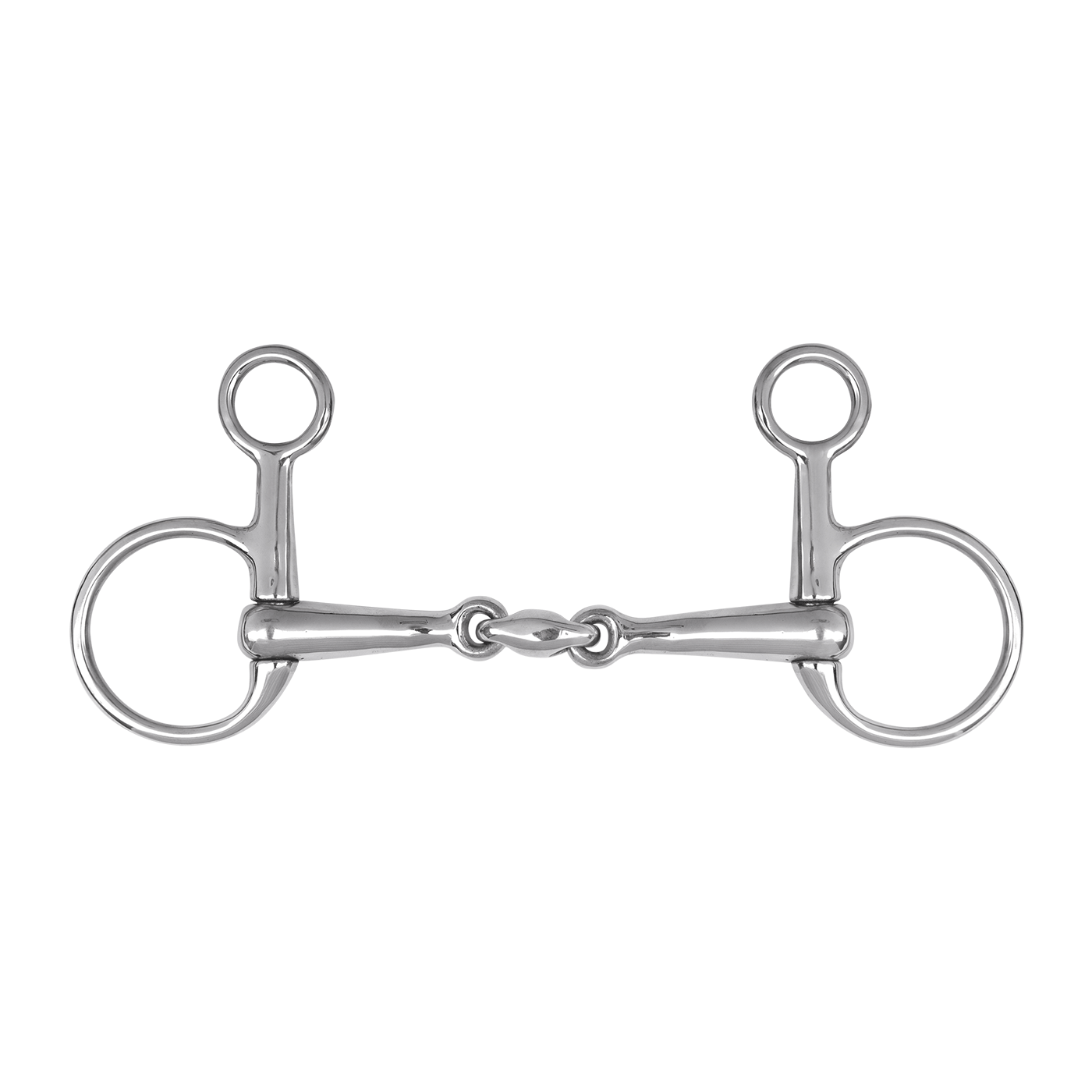 Beris Horse Double Jointed Baucher Bit Stainless Steel Olive Intermediate