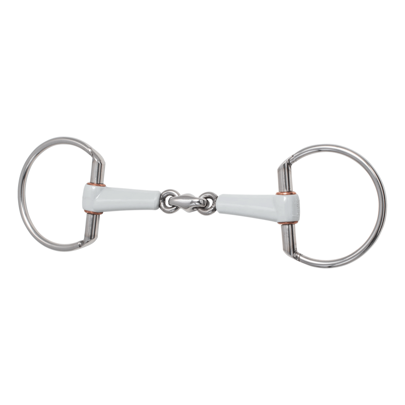 Beris Horse Double Jointed Eggbutt Bit Smooth Plastic Mouthpiece