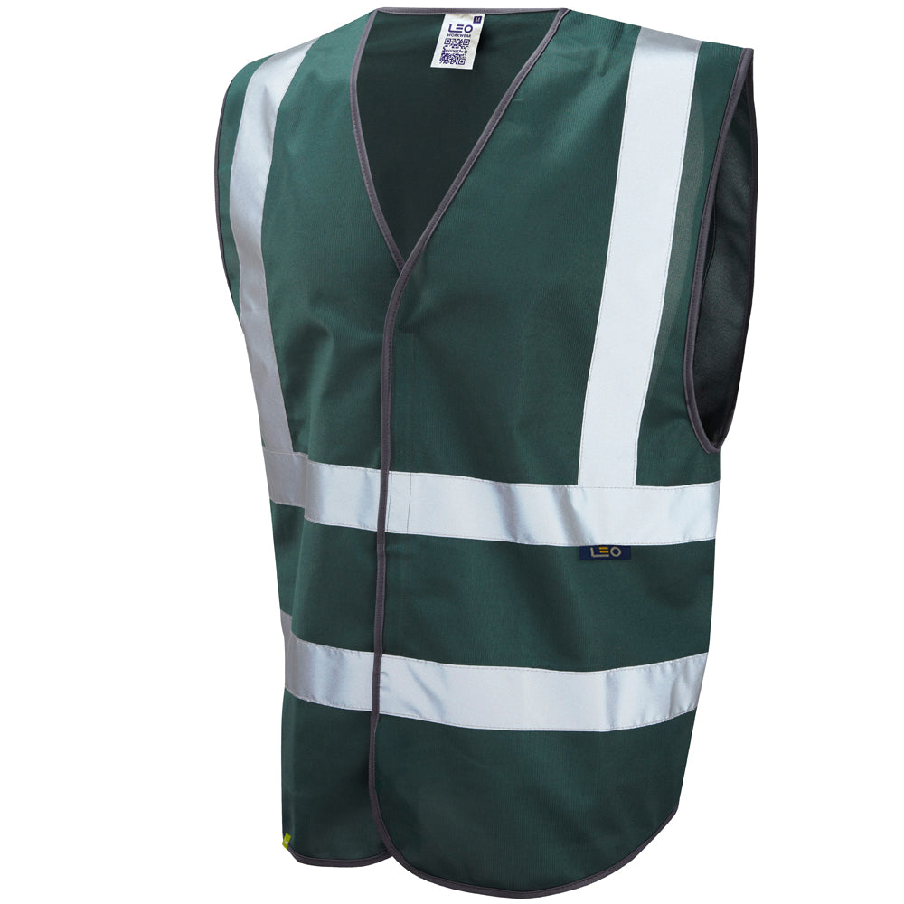 Leo Workwear EcoViz Reflective Waistcoat Bottle Recycled Polyester XS-4XL