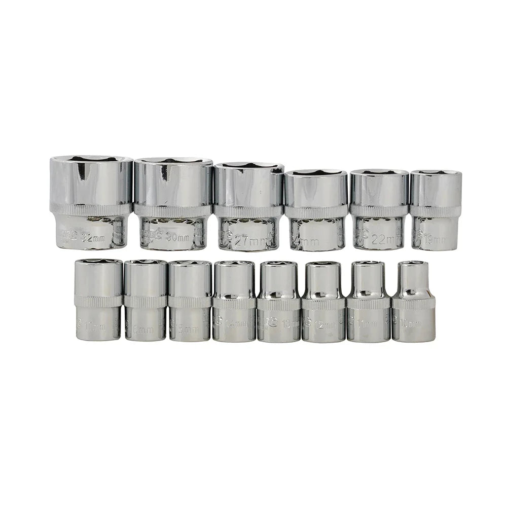 Silverline 1/2" Drive Socket Wrench Set 21Pce Metric with Quick-Release Ratchet