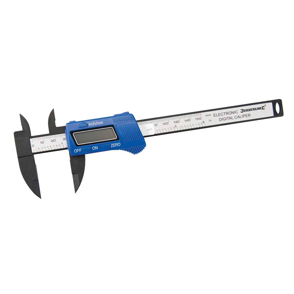 Silverline Composite Digital Vernier Caliper 150mm LCD Display Metric Imperial
