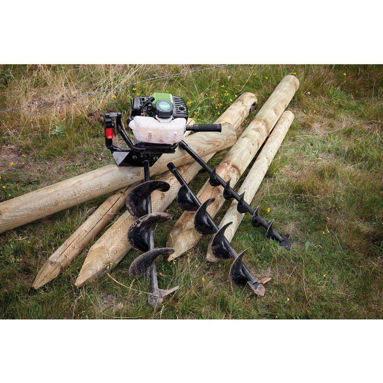 Draper Tools Petrol Earth Auger Kit with 3 Auger Bits for Fencing and Planting