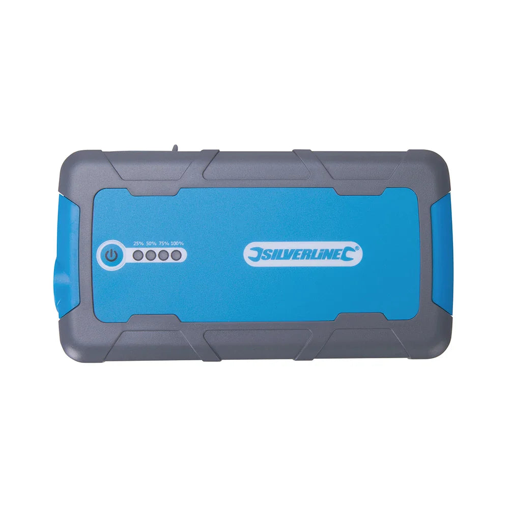 Silverline 12V Lithium Jump Starter Powerbank 400A with USB Torch & Cables