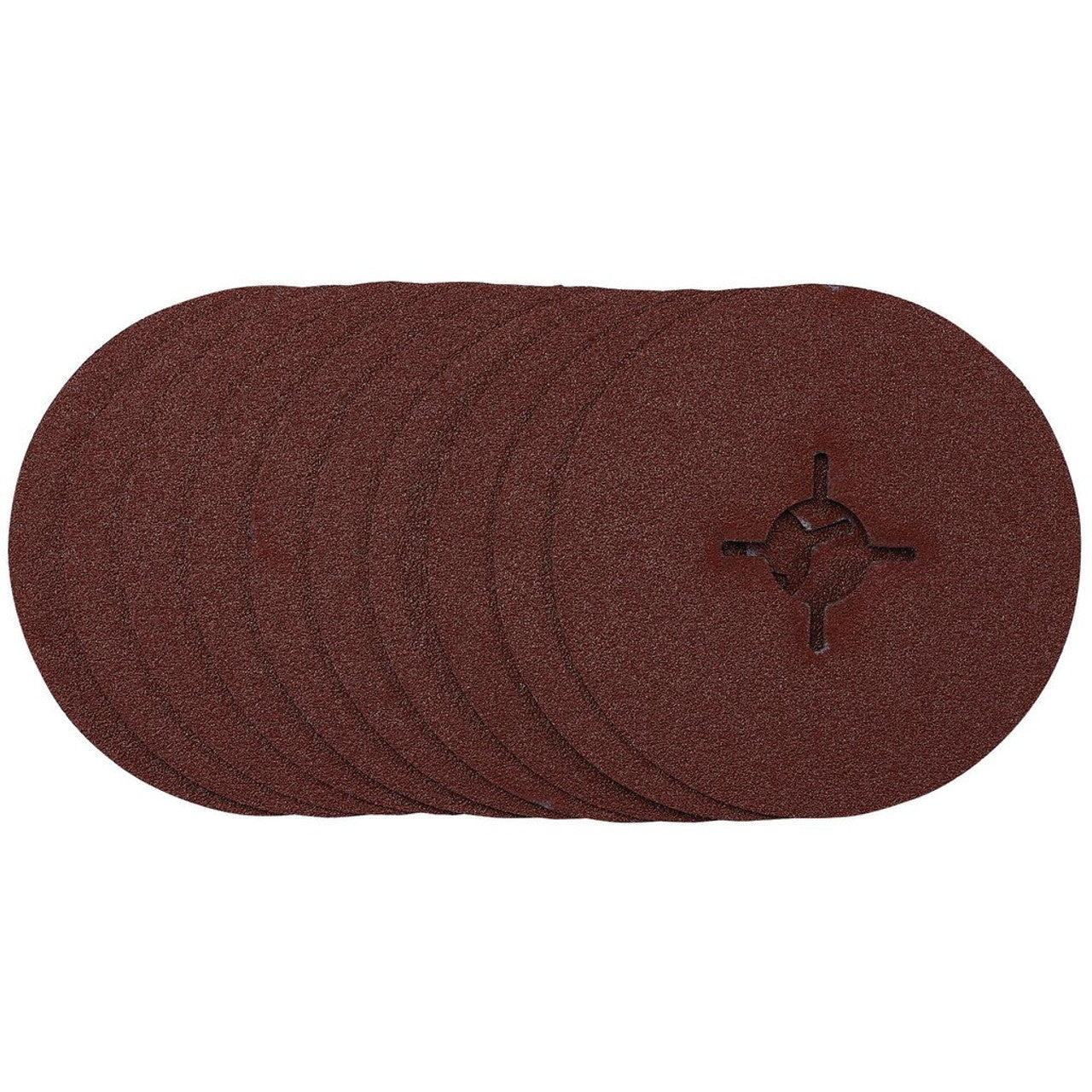 Draper Tools 115mm Fibre Sanding Discs 60 Grit Pack of 10 for Metal Finishing